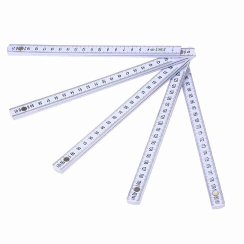 2M White Folding Plastic Ruler Portable Foldable Measuring Tool for Tailoring Sewing and Handy Work in Saudi Arabia
