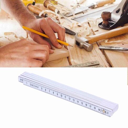 2M White Folding Plastic Ruler Portable Foldable Measuring Tool for Tailoring Sewing and Handy Work in Saudi Arabia