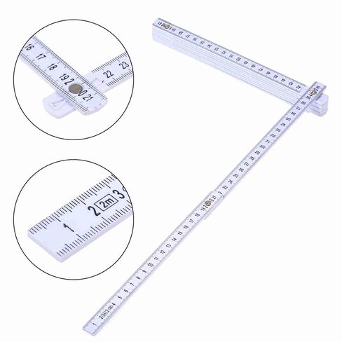 2M White Folding Plastic Ruler Portable Foldable Measuring Tool for Tailoring Sewing and Handy Work in Saudi Arabia