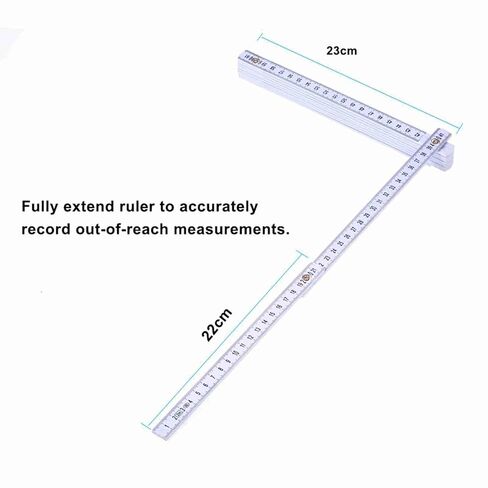 2M White Folding Plastic Ruler Portable Foldable Measuring Tool for Tailoring Sewing and Handy Work in Saudi Arabia
