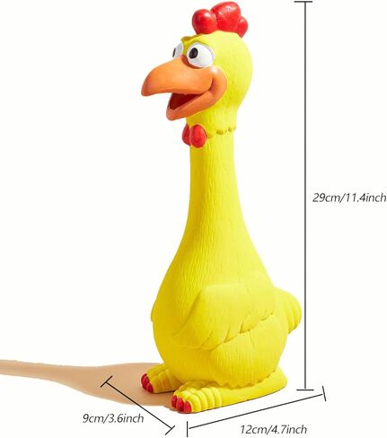 Rubber Chicken Squeaky Dog Toys for Medium or Large Pet Breeds, Play Fetch, Reduce Separation Anxiety in Saudi Arabia