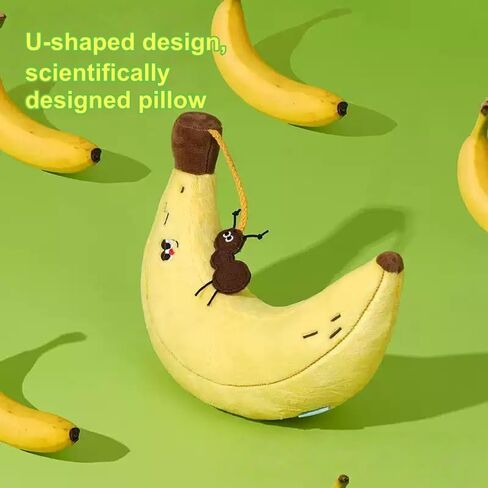 Pet Pillow for Small Medium Dogs Cats, Soft Neck Calming Washable Sleep Pillow for Better Sleep, Reduces Anxiety (Yellow Banana) in Saudi Arabia