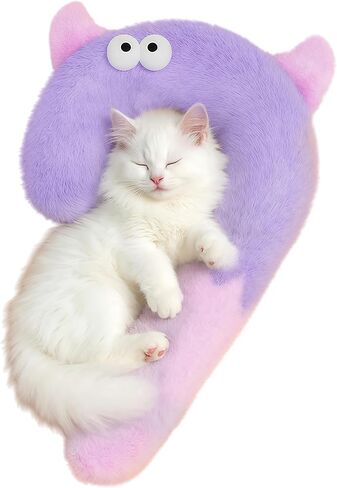 Pet Pillow for Small Medium Dogs Cats, Soft Neck Calming Washable Sleep Pillow for Better Sleep, Reduces Anxiety (Yellow Banana) in Saudi Arabia