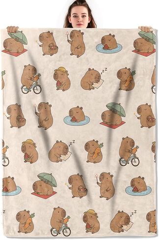 Cute Cat and Flower Throw Blanket, Lightweight Warm Flannel Blanket with Kittens, Butterflies, and Floral, Home Decor and Gifts, Soft Cozy Blankets for Women Girls Kids, 50"x60" for Bed Couch Travel in Saudi Arabia