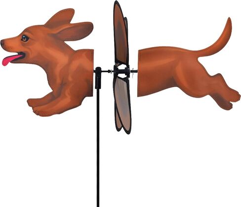 Premier Kites Petite Spinner Dachshund - دوار الرياح غريب الأطوار للفناء والحديقة، نسيج متين مقاوم للطقس، سهل التجميع، ديكور خارجي للباحات والمروج ومحبي الجنيات in Saudi Arabia