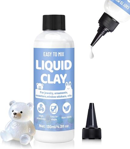 130ml White Liquid Polymer Oven-Bake Clay, Baking Molding, Very for DIY Decorations, Jewelry, Toys, Household Items in Kuwait