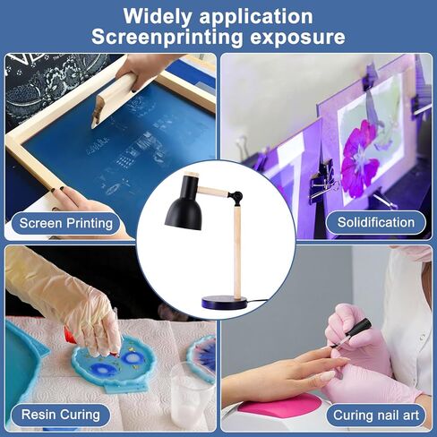 Ontesik 30W UV Light for Resin Screen Printing Exposure lamp, 395nm UV lamp Curing lamp Adjustable Angle, Suitable for Screen Printing Machine, (Black) in Saudi Arabia