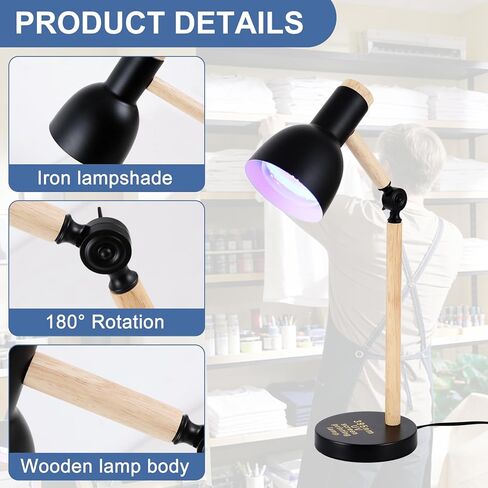 Ontesik 30W UV Light for Resin Screen Printing Exposure lamp, 395nm UV lamp Curing lamp Adjustable Angle, Suitable for Screen Printing Machine, (Black) in Saudi Arabia