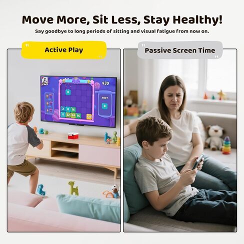 وحدة تحكم ألعاب KINHANK MotionX النشطة مع 41 لعبة حركة للأطفال والعائلة، وحدة تحكم ألعاب الحركة بالذكاء الاصطناعي للتوصيل والتشغيل، تحديثات ديناميكية، بدون اشتراك، معتمدة من CPC، رائعة لليالي الألعاب، والحفلات، والتمارين الداخلية in Saudi Arabia