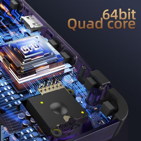 New R36H Retro Handheld Game Console, 3.5" IPS Screen Portable Video Game Console ,Built in 64G Card & 15000 Games,Open Source Linux System (Purple,64g) in Saudi Arabia