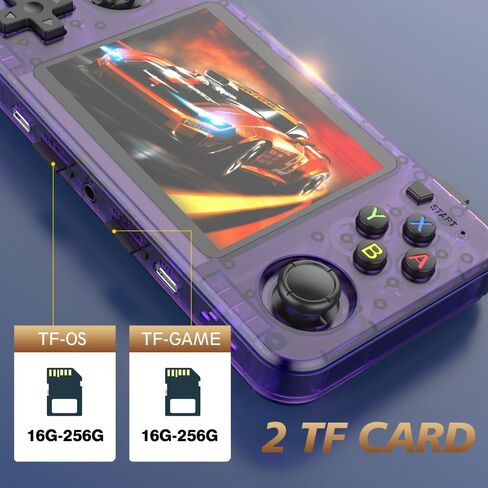 New R36H Retro Handheld Game Console, 3.5" IPS Screen Portable Video Game Console ,Built in 64G Card & 15000 Games,Open Source Linux System (Purple,64g) in Saudi Arabia