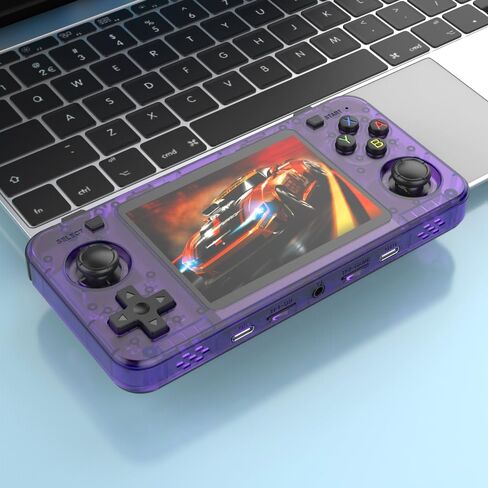 New R36H Retro Handheld Game Console, 3.5" IPS Screen Portable Video Game Console ,Built in 64G Card & 15000 Games,Open Source Linux System (Purple,64g) in Saudi Arabia
