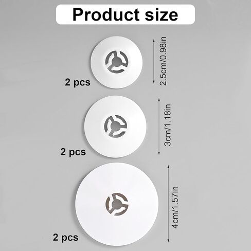 6 Pcs Spool Cap Sewing Machine Spool Pin Cap Small Medium Large Replacement Spools Caps White Sewings Replacement Parts Accessories 40 mm, 30 mm and 25mm for Most of Sewing and Embroidery Machines in Saudi Arabia