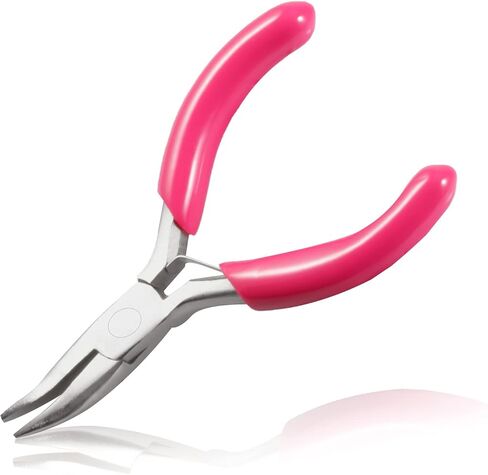 3 Inches Mini Bent Nose Pliers for Jewelry Making Bent Chain Nose Pliers Jewelry Making Plier Tools Mini Plier for Jewelry Making Supplies in Saudi Arabia