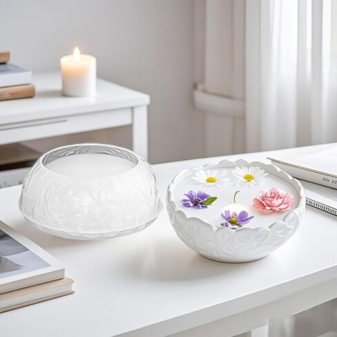 3 Pcs Bowl Resin Container Molds, Vessel Shell Silicone Candle Molds, Candle Bowl Storage Tray Mold for Epoxy Resin Craft DIY Jewelry Trinket Candy Tray, Perfect for Home Table Decoration in Saudi Arabia