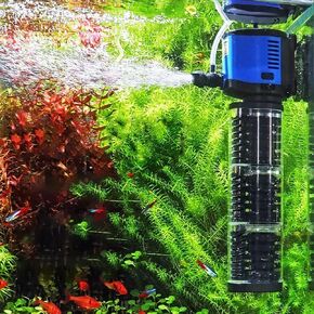 فلتر حوض السمك تاريوم لـ 40-150 جالون. خزان كريستال 300GPH ترشيح كيميائي حيوي، مضخة قوية غاطسة، مرشحات خزان الأسماك الداخلية، خزان كبير، بركة شفافة، صانع موجات الهواء، 4 في 1 in Kuwait