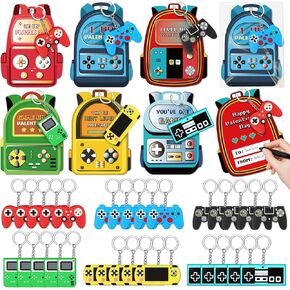 Valentines Day Cards for Kids School, 30 Pack Valentine's Day Gifts for Kids with Video Games Keychains Classroom Exchange Gifts Valentine Party Favors Prizes for Boys & Girls in Saudi Arabia