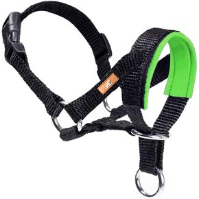 Dog Head Collar, Fabric Padded Head Collar for Dogs to Prevent Pulling, Adjustable Dog Head Harness (L,Black) in Saudi Arabia