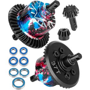 RC Diff Gear 37T ترقيات جزء لـ 1/10 Slash 4X4 VXL/Rustler 4X4 VXL/Stampede 4X4 VXL/Hoss 4X4 VXL/XO-1، قفزات تفاضلية أمامية وخلفية، أحمر in Kuwait