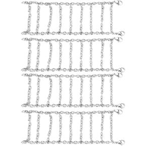 58mm 64mm Stainless Steel Snow Chains Anti Skid Traction Tracks Compatible with 1 18 Scale RC Crawler Car Compatible with Various Off Road Remote Control Vehicles(58mm) in Saudi Arabia