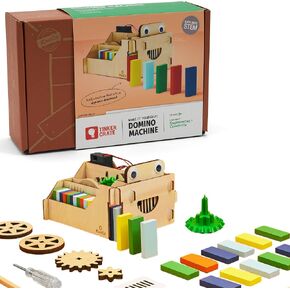 KiwiCo - Domino Machine, Wooden Domino Set for Family Games with 100 Dominoes and Wood Domino Robot, for Kids Ages 9+ in Kuwait