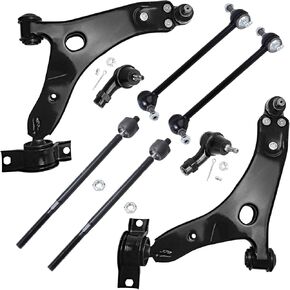 Detroit Axle - Front 8pc Control Arms Kit for 2001-2005 Acura MDX Honda Pilot, 2 Lower Control Arms w/Ball Joints 2 Sway Bar End Links 4 Outer & Inner Tie Rods 2002 2003 2004 Replacement in Saudi Arabia