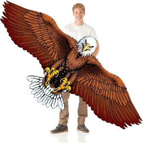 Flying Hoofer Bald Eagle Kite for Kids Ages 4-8 & 8-12 and Adults - Easy to Fly, Comes with 100m Kite String Handle - Sturdy and Durable - Family Outdoor Activity (70.8X31.5-inch). in Kuwait