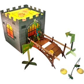 JJI St Patrick's Day Leprechaun Trap Kit St. Patricks Day Decorations Leprechaun Trap Crafts Kit for Kids St Patricks Day Party Supplies (CastleTrap) in Saudi Arabia