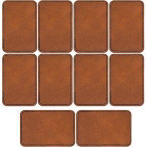 10 Pcs Leather Sheets for Crafts, Fabric Patches Self Adhesive Iron on Blank Leatherette Hat Patches with Adhesive Iron On Patch for Laser Engraving for Hat Fabric Custom Repair in Saudi Arabia