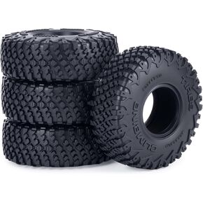 إطارات 1.0 بطول 55 مم بطول 1.0 بوصة إطار لاصق فائق النعومة لزاحف RC SCX24 FCX24 TRX4M AX24 1/18 1/24 ترقيات (1.0 إطارات طينية بطول 55 مم) in Kuwait
