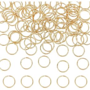 UNICRAFTALE 100 قطعة 12 مللي متر 18K مطلية بالذهب الفولاذ المقاوم للصدأ الانتقال المفتوح خواتم DIY بها بنفسك القرط سوار مفتاح سلسلة قلادة صنع المجوهرات in Kuwait