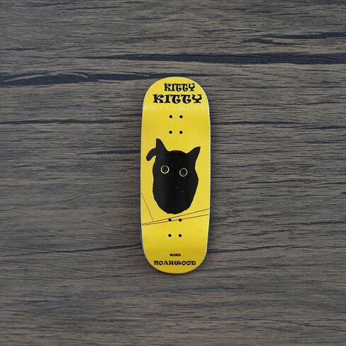15s PRO Fingerboard Deck (5-Layer Colour Maple Wooden Pro Concave 35 x 98mm Handmade Deck + 2 Grip Tape) Cat Deck in Kuwait