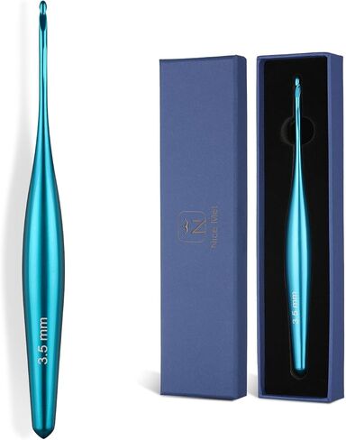 Guclud Crochet Hooks - 4mm Ergonomic Crochet Hook with Hand-Polished Grips for Arthritic Hands, Aluminum Metal Crochet Needles for Beginners & Professionals (Ideal Crochet Gift) in Saudi Arabia