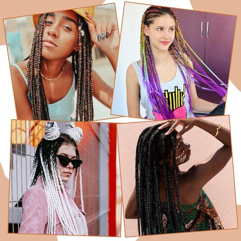 XLIUAX 6 عبوات من خطافات الكروشيه Dreadlock للشعر، 2 أنماط من أدوات إبرة الكروشيه للشعر المجدول 0.5 مم 0.75 مم 1 مم طرف إبرة نسج خطافات كروشيه للحفاظ على الرهبة الحقيقية in Saudi Arabia