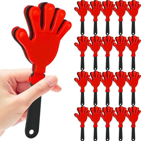 36 Pcs Hand Clappers for Sporting Events Loud Plastic Noisemakers for Football Basketball Baseball Fans(Red and Black) in Saudi Arabia
