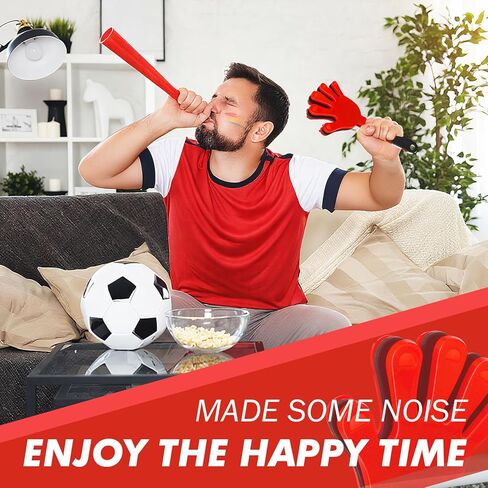 36 Pcs Hand Clappers for Sporting Events Loud Plastic Noisemakers for Football Basketball Baseball Fans(Red and Black) in Saudi Arabia