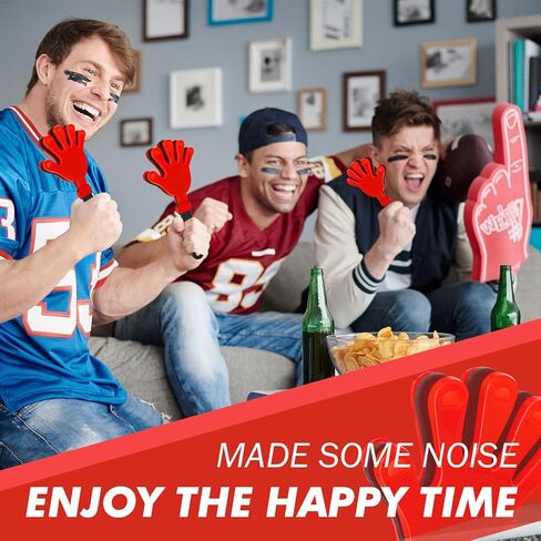 36 Pcs Hand Clappers for Sporting Events Loud Plastic Noisemakers for Football Basketball Baseball Fans(Red and Black) in Saudi Arabia