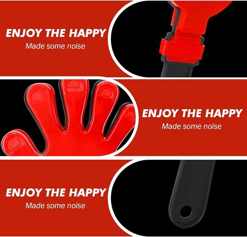 36 Pcs Hand Clappers for Sporting Events Loud Plastic Noisemakers for Football Basketball Baseball Fans(Red and Black) in Saudi Arabia