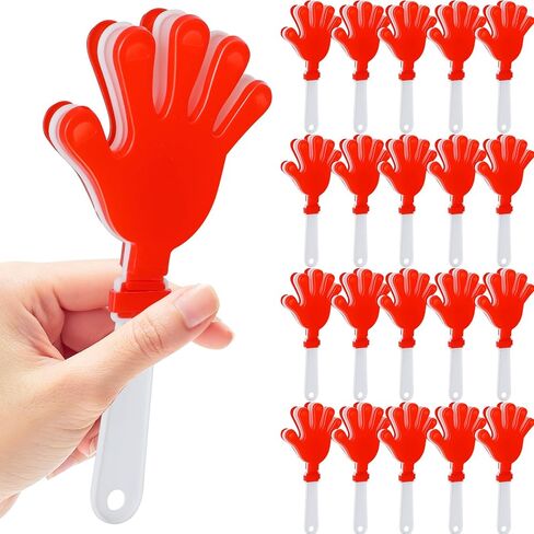 36 Pcs Hand Clappers for Sporting Events Loud Plastic Noisemakers for Football Basketball Baseball Fans(Red and Black) in Saudi Arabia