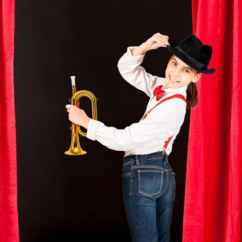 besportble، لعبة البوق الذهبي للأولاد والبنات، قرن بوق واقعي للعروض المسرحية، وممارسة الموسيقى واللعب التعليمي، آلة موسيقية ممتعة للبنين والبنات in Kuwait