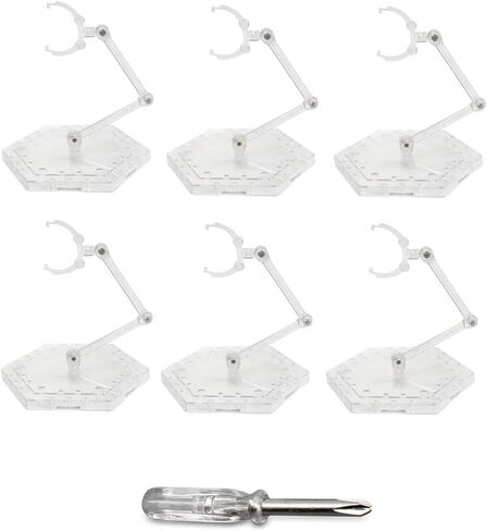 حامل شخصيات الحركة، 6 قطع قاعدة حامل عرض شخصيات الحركة قابلة للتعديل متوافقة مع دمية جاندام، حامل دعم النموذج مع مفك البراغي in Kuwait