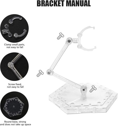 حامل شخصيات الحركة، 6 قطع قاعدة حامل عرض شخصيات الحركة قابلة للتعديل متوافقة مع دمية جاندام، حامل دعم النموذج مع مفك البراغي in Kuwait
