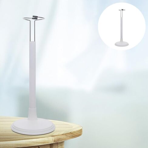 White Adjustable Doll Stand, 2Pcs Doll Stand Display Rack Sturdy Plush Fixing with Stable Base for Creative Tabletop Presentation Support for Collectible Figures in Saudi Arabia