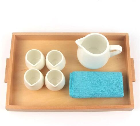 Montessori Wooden Pouring Game, Transfer Work and Fine Motor Learning, Motor Skills Development in Saudi Arabia
