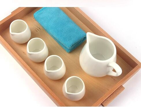 Montessori Wooden Pouring Game, Transfer Work and Fine Motor Learning, Motor Skills Development in Saudi Arabia