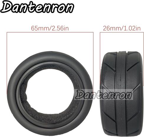 1/10 On Road Tires RC Soft Rubber Street Touring Tyres OD 65mm For 1:10 Rally Racing Drift Car Tamiya TT01 TT02 XV01 TA06 A959 PTG2 HPI KYOSHO HSP PTG2 Traxxas RC On-Road Wheels Rims 4PCS in Saudi Arabia
