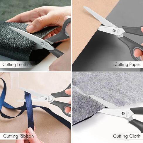 24 Pack Scissors Bulk, 8 Inch Sharp Scissors All Purpose for Office School Classroom, Shear Fabric Sewing Craft Cutting Paper for Adults Teachers Students, School Supplies for Right/Left Handles in Saudi Arabia