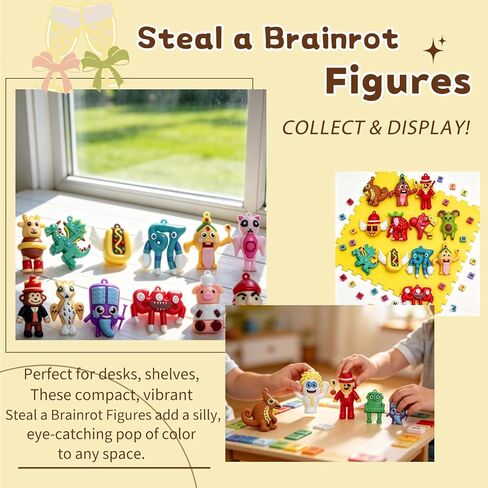 24PCS Steal a Brainrot Figure Set – Italian Brainrot Character Display Collection, Brainrot Figure Desk Decor, Steal a Brainrot Gifts for Fans in Saudi Arabia