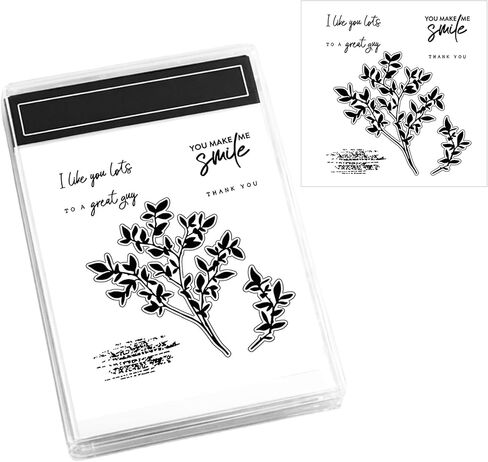 2025-2026 Newests Stamps, Stamps for Card Making, Leaf Silicone Stamp Set Suitable for Scrapbooking, Invitations and Personalized Stationery in Saudi Arabia