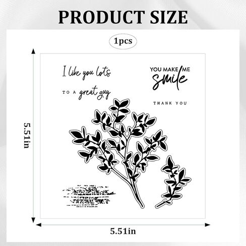 2025-2026 Newests Stamps, Stamps for Card Making, Leaf Silicone Stamp Set Suitable for Scrapbooking, Invitations and Personalized Stationery in Saudi Arabia